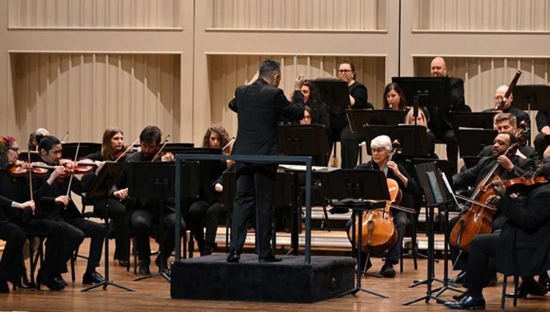The Spartanburg Philharmonic performs in front of an audience
